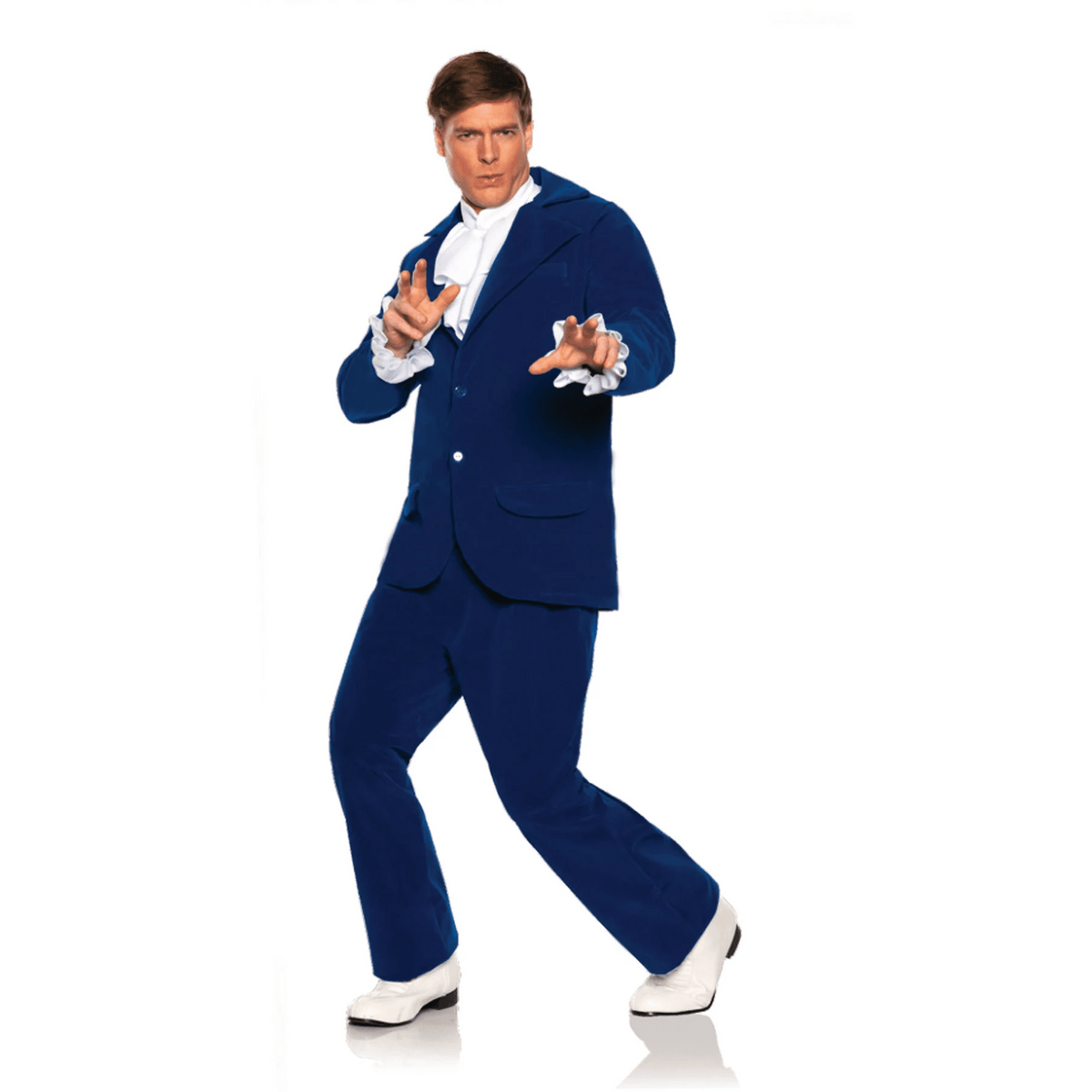 Austin Groovy Sixties Blue Velvet Suit Men's Costume