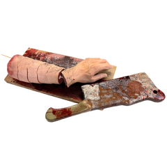 Silicone Steak Arm Prop on Cutting Board with Resin Bone