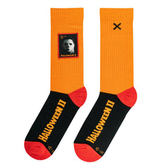 Halloween Patch Men's Crew Sideways Socks