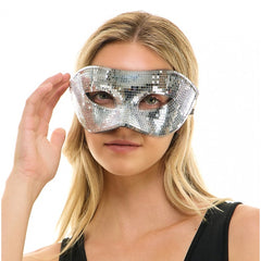 Mirrored Half Face Masquerade Mask