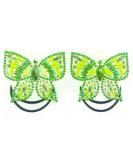 Neon Green UV Butterfly Gems & Pasties