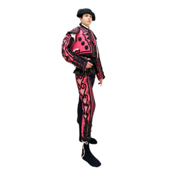 Premium Professional Matador Spanish Bullfighter Adult Costume Pink & Black Rent Small