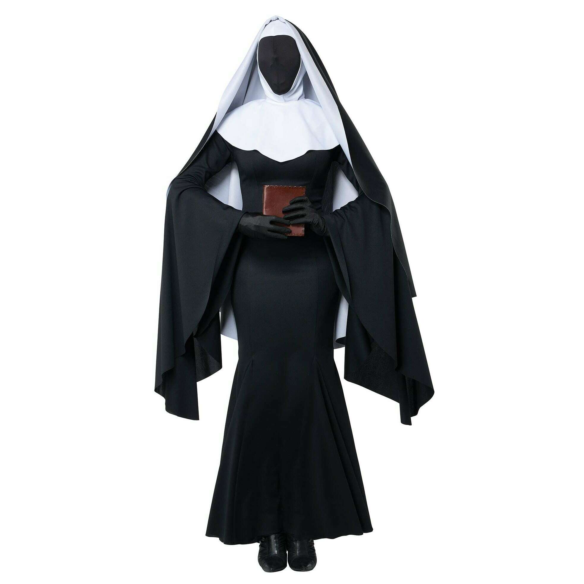 Bad Habit Nun Adult Costume with Black Face Covering