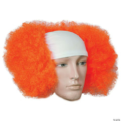 Bald Clown Orange Afro Wig