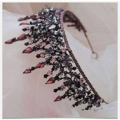 Baroque Pink Crystal Tiara