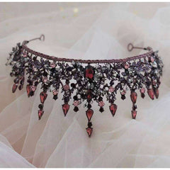 Baroque Pink Crystal Tiara