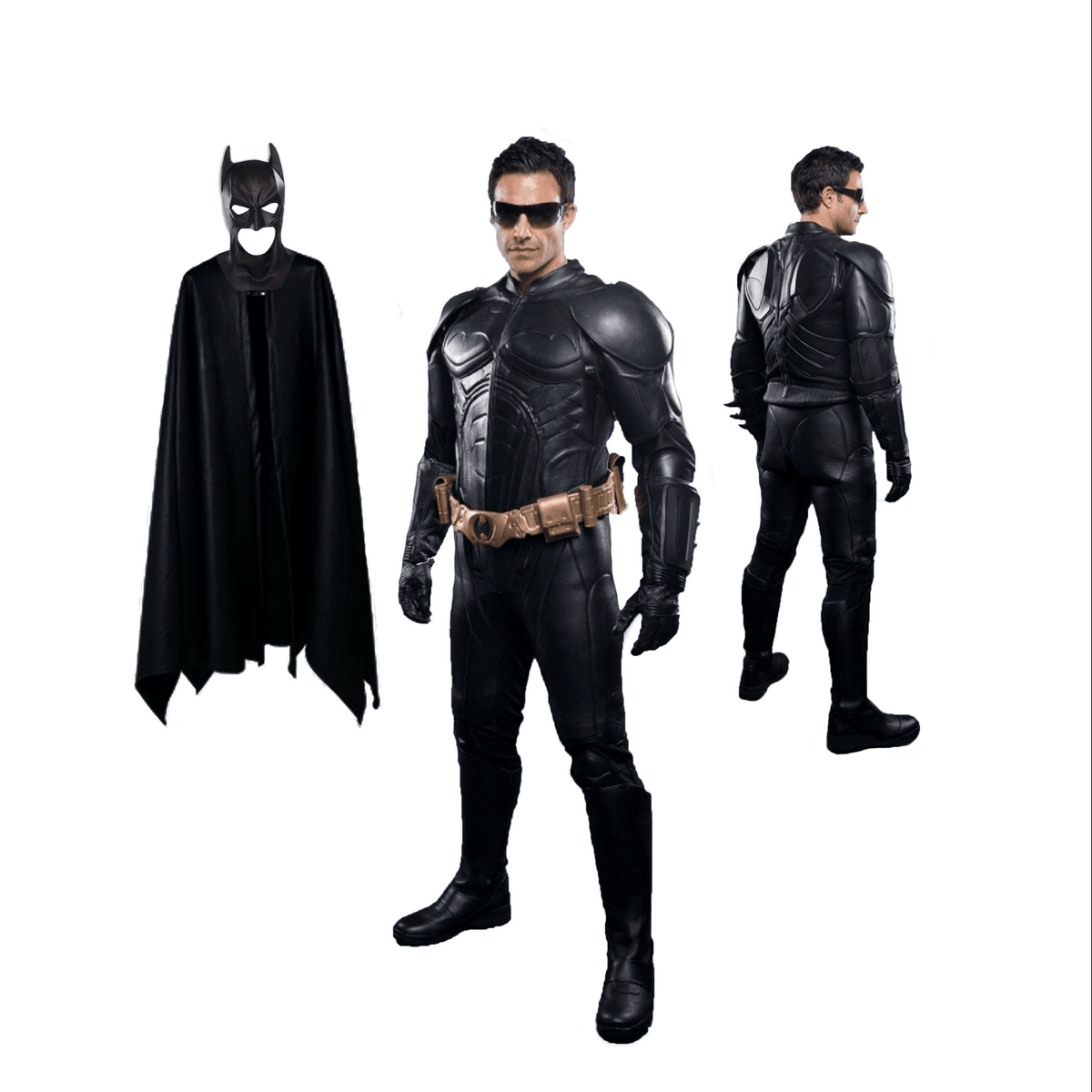 Batman Begins Leather Motorcycle Suit Adult Costume Rent Large