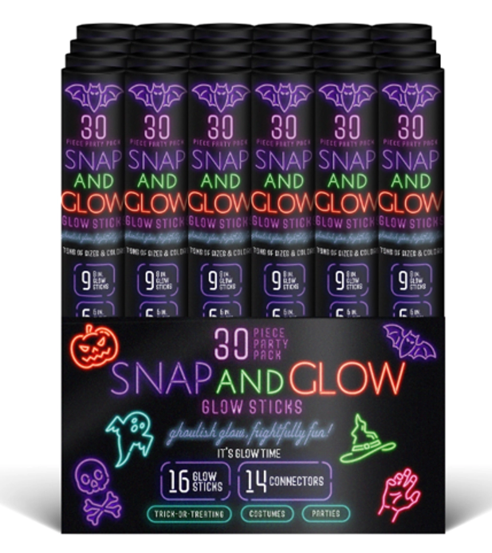30 Piece Halloween Party Pack Glow Sticks