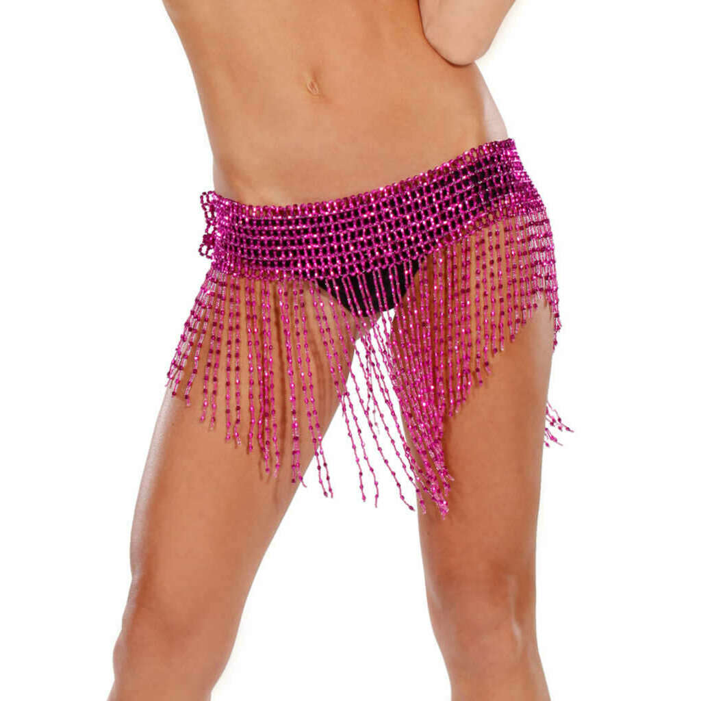 Beaded Fringe Stretchy Rave Belt