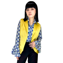 70s Women's Bell Sleeve Blouse