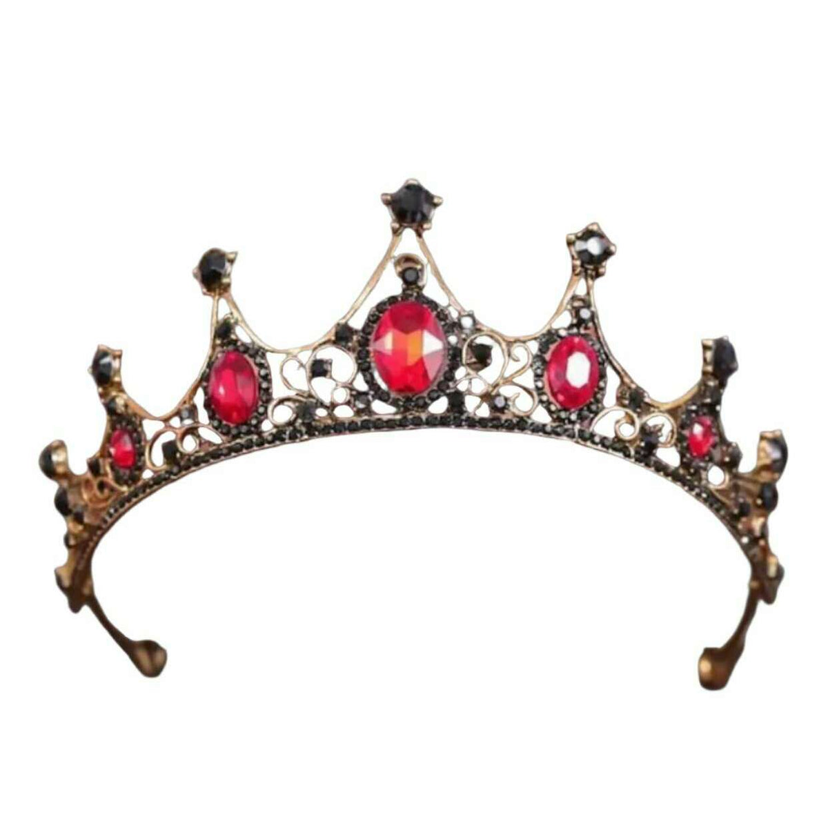 Black Crystal Pointed Ruby Tiara