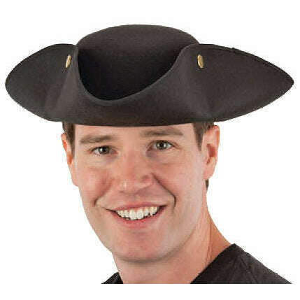 Black Felt Tricorn Hat