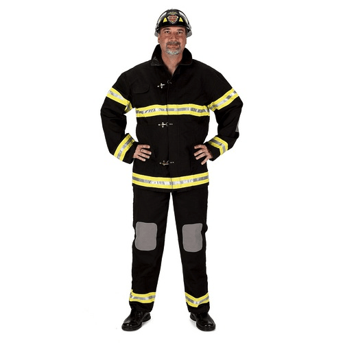 Black Firefighter Suit Adult Costume