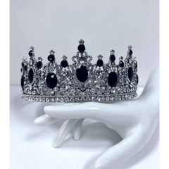 Black Jeweled Royal King Crown