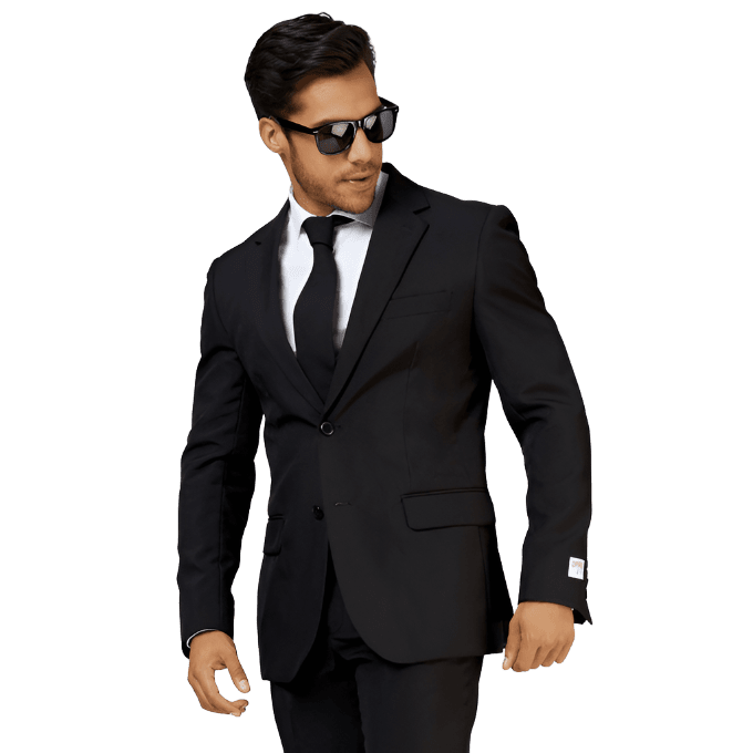 OppoSuits Black Knight Three Piece Suit