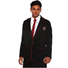 Black & Red Anime Academy School Uniform Jacket Men's Adult Costume