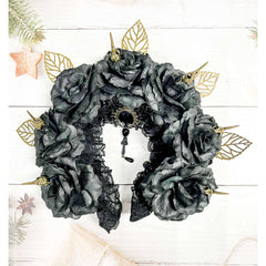 Black Rose Day of The Dead Headpiece