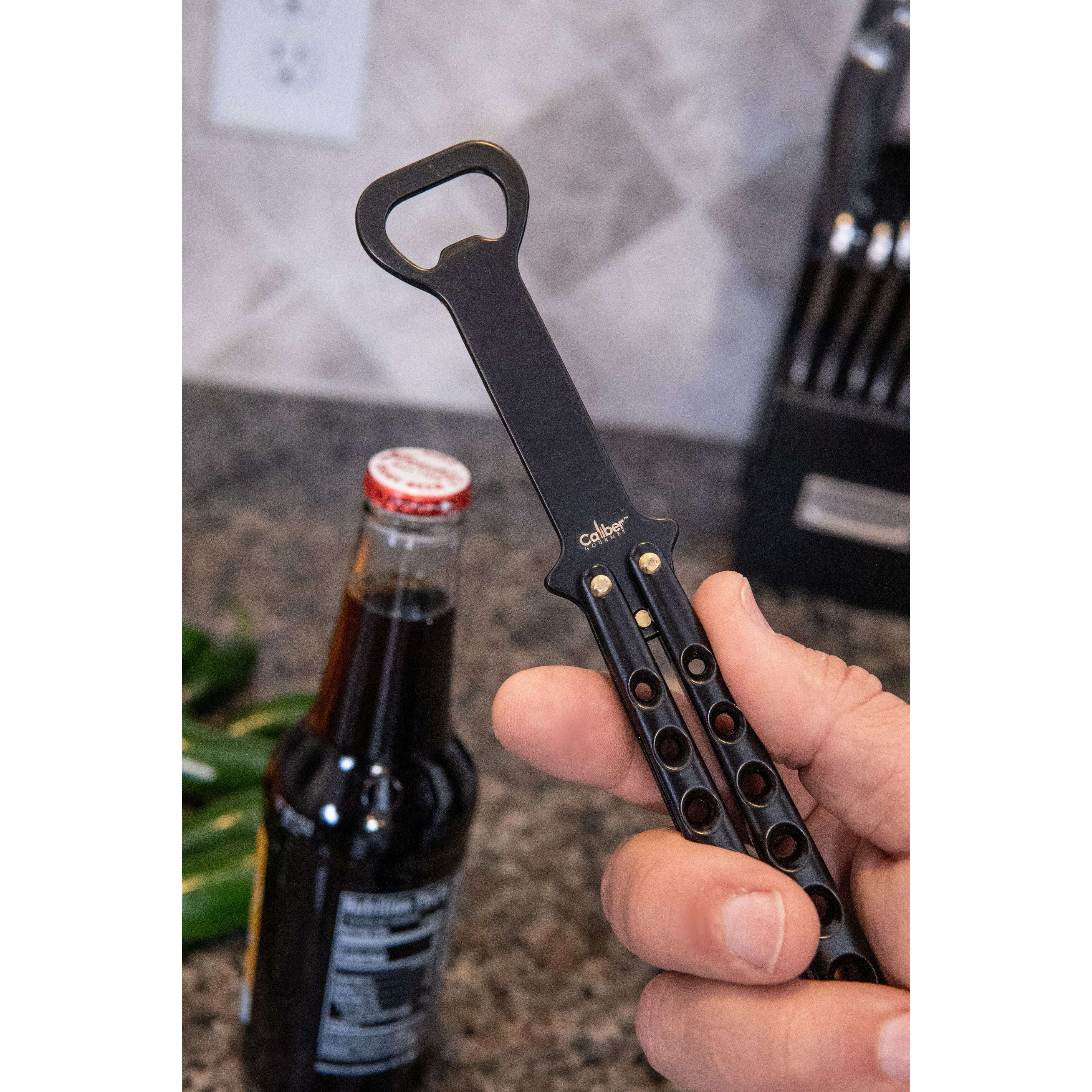 Black Stainless Steel Butterfly Bottle Opener