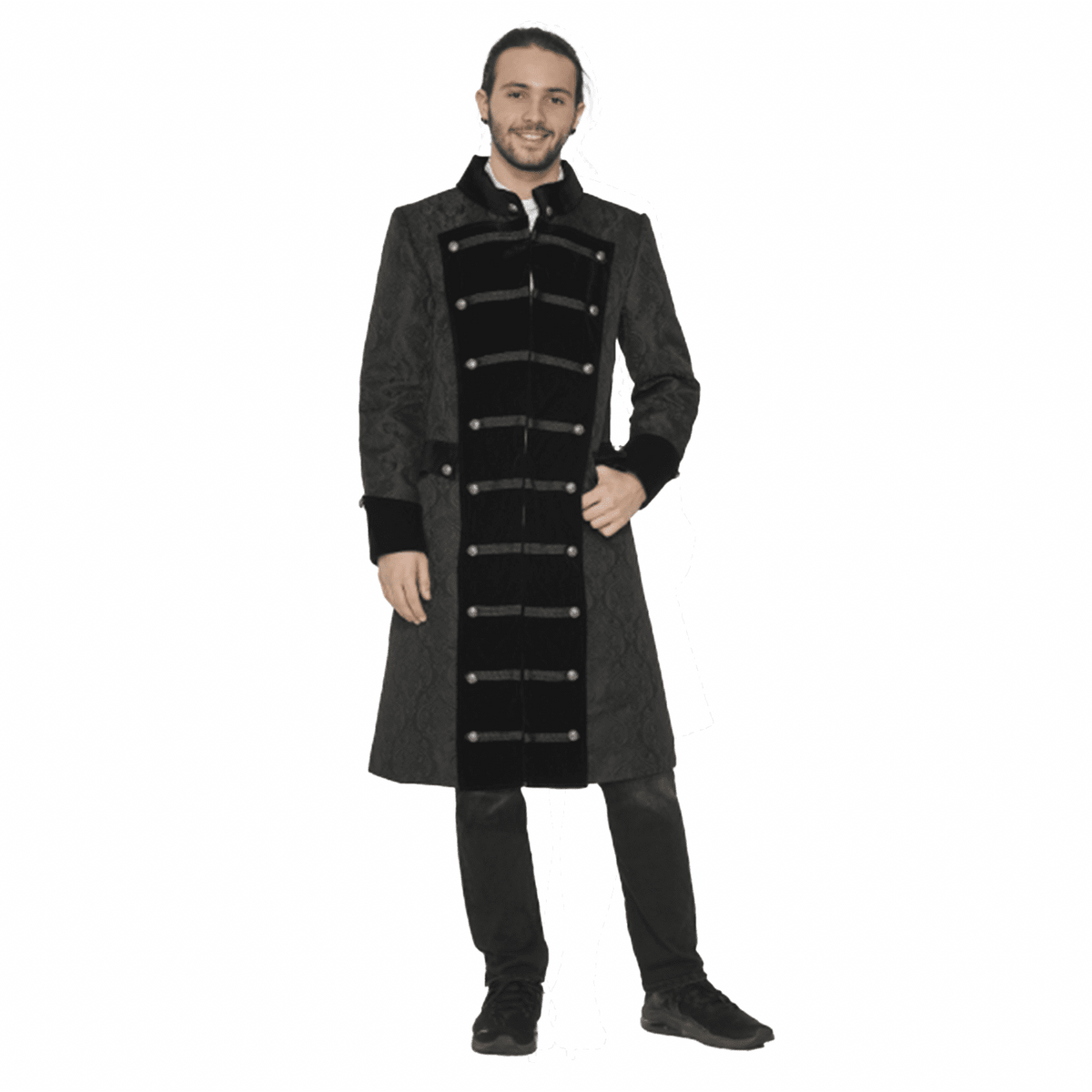 Black Stone Men's Pirate Coat