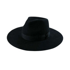 Black Teardrop Fedora Hat