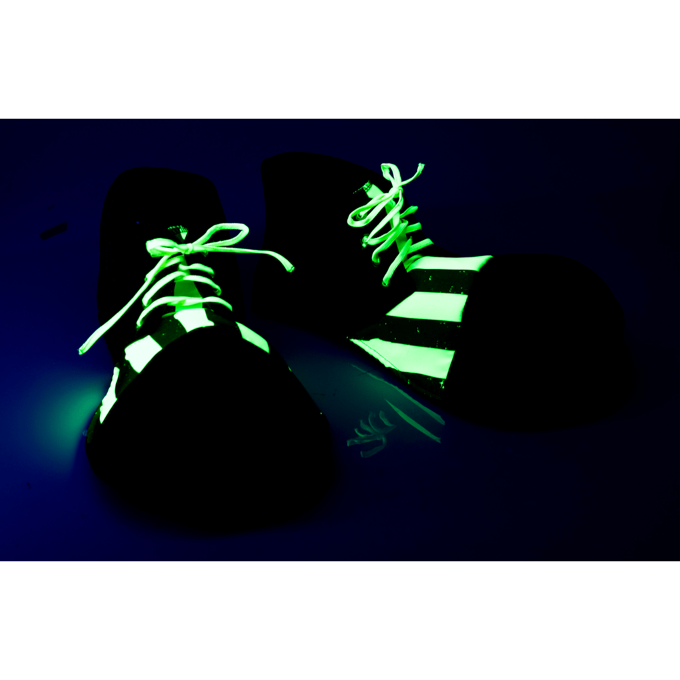 Blacklight Reactive Clown Shoes