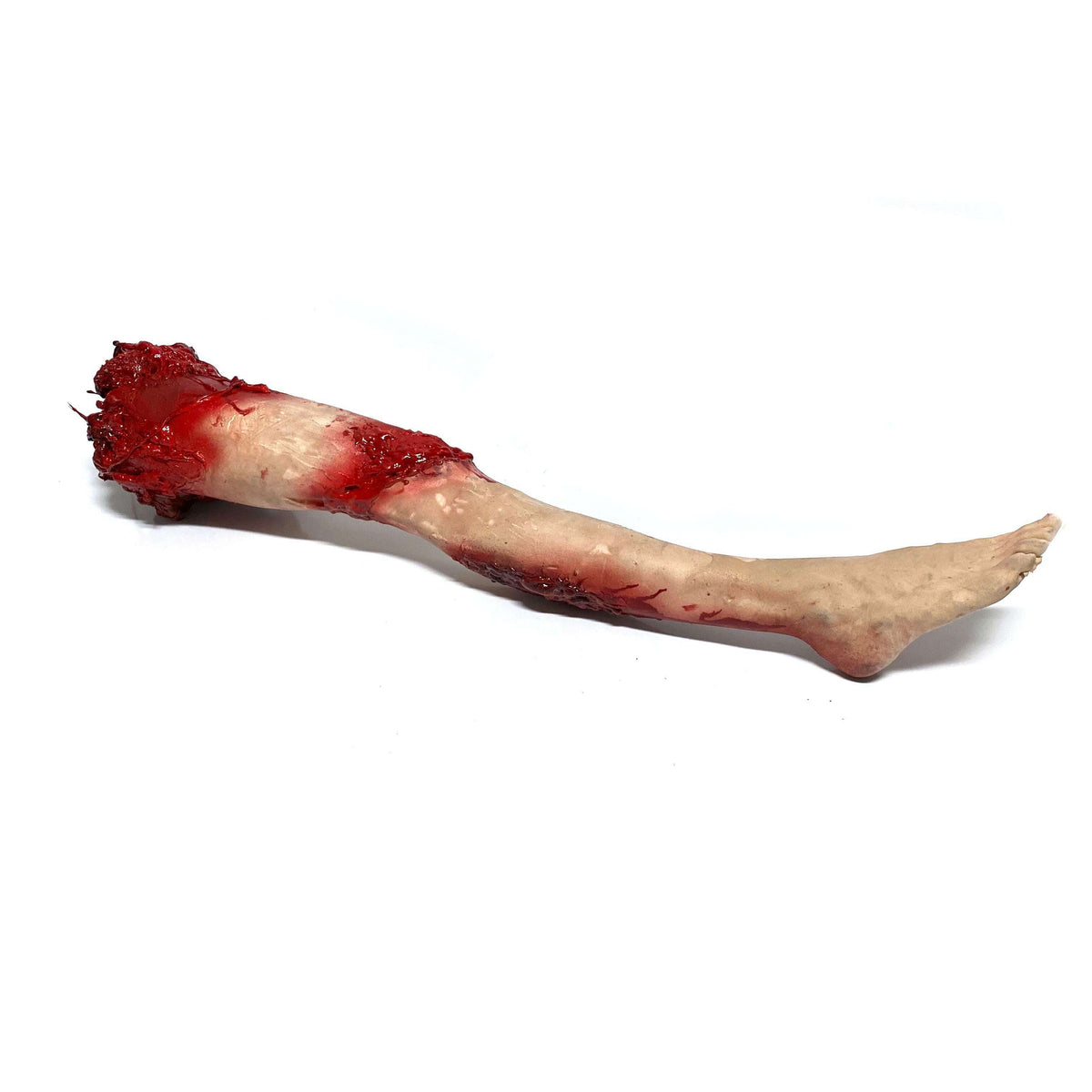 Bloody Severed Leg Flexible Foam Rubber Special Effects Prop