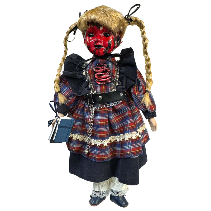 Morgue Doll "Bloody Scholar" Porcelain Doll - Morgue Collection