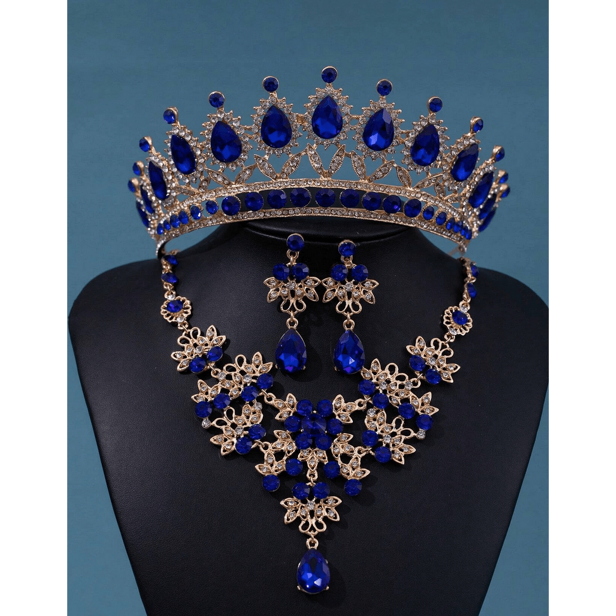 Blue and Gold Crown Set