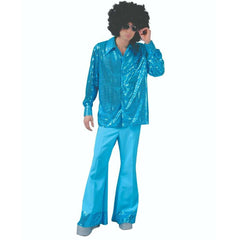 Blue Boss Men's Adult Disco Shirt