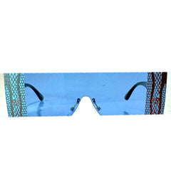 Rectangle Shaped Sunglasses w/ Corner Design