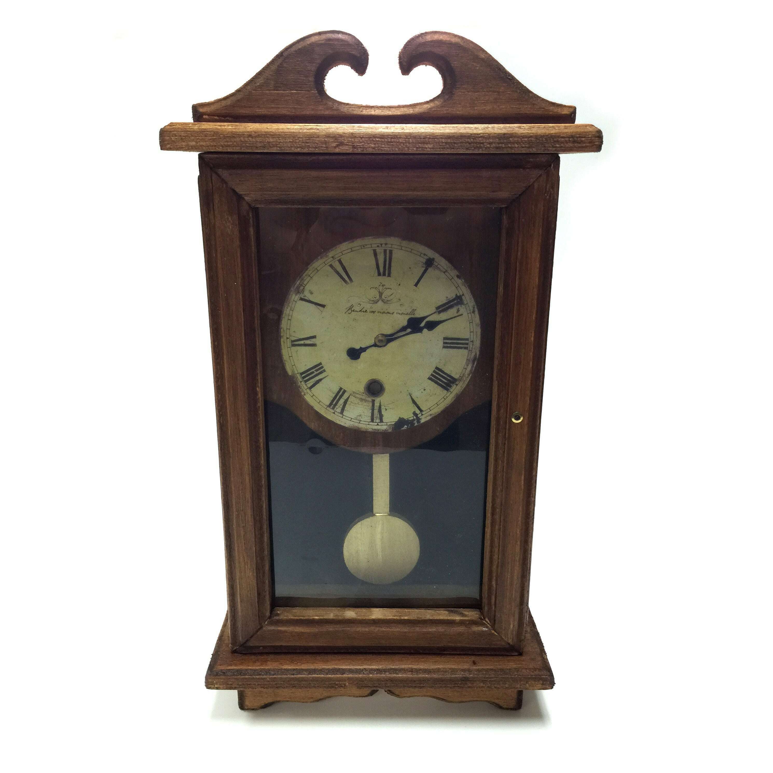 Breakaway Balsa Wood Clock - Regulator Style Antique Pendulum Stunt Prop