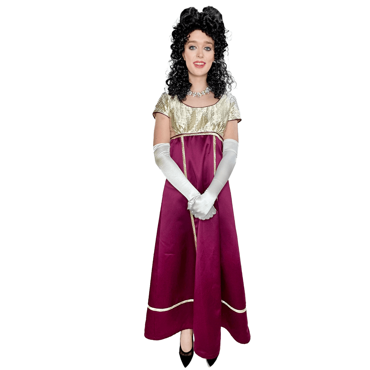 Bright Fuchsia Purple Regency Era Adult Costume