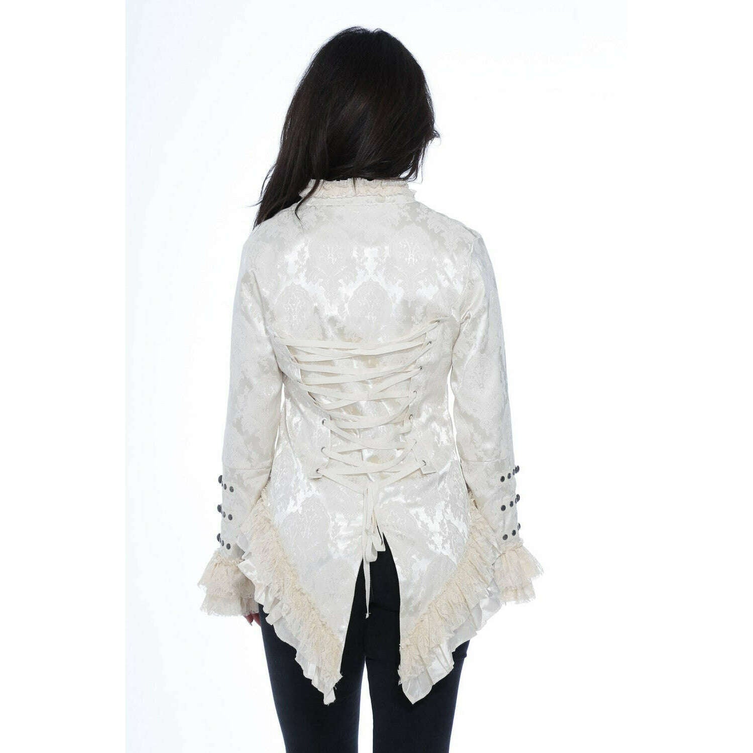 Brocade Military Style Women's Tailcoat Jacket