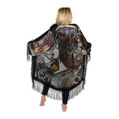 Burnt Velvet Ornate Fringed Jacket