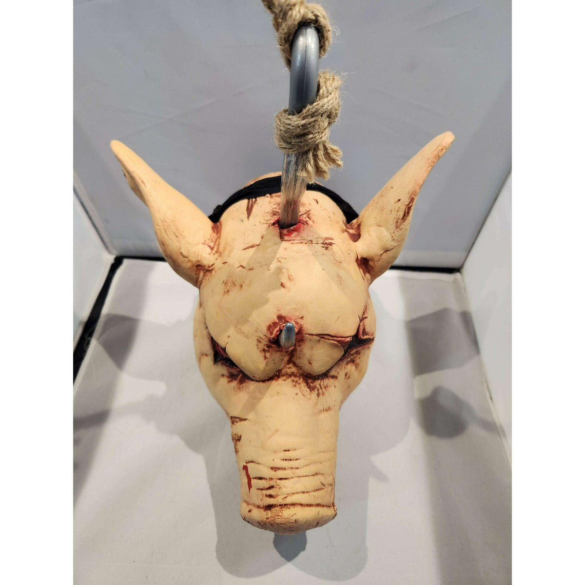 Butchered Pig Head Prop with Pouch