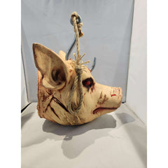 Butchered Pig Head Prop with Pouch