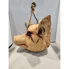 Butchered Pig Head Prop with Pouch