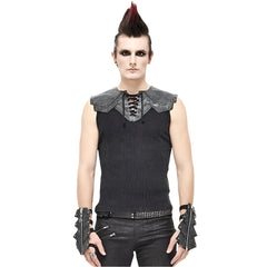 Men's Black Futuristic Top
