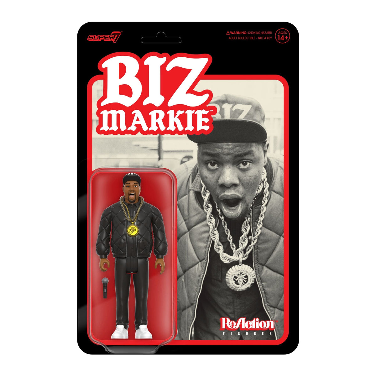 3.75" Biz Markie ReAction Collectible Action Figure w/ Microphone