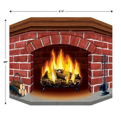 Cardboard Brick Fireplace Stand-Up