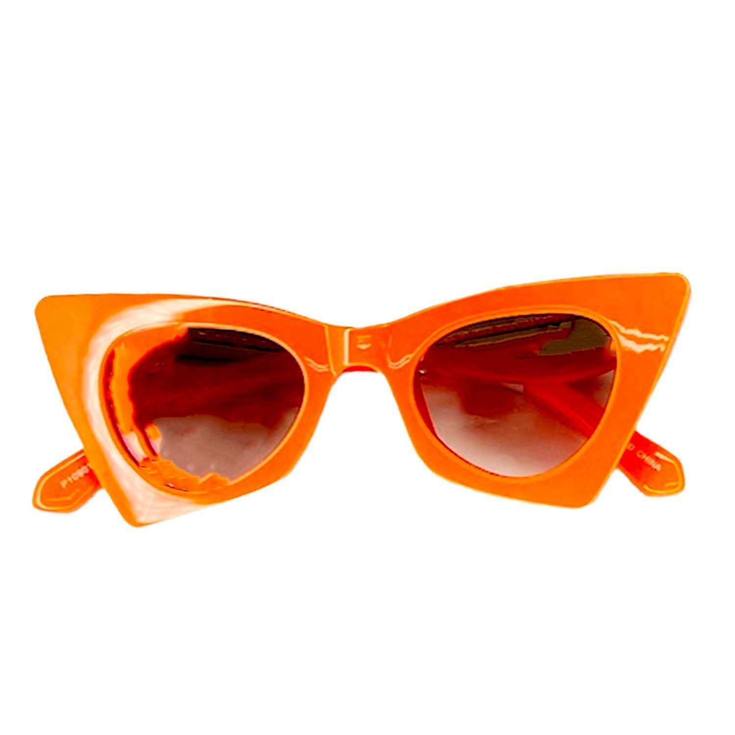 Cat Shape Sharp Look Bright Cool Arms Sunglasses