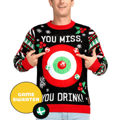 Drinking Game Men's Ugly Christmas Sweater