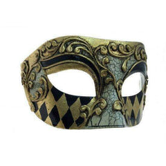 Checkered Venetian Male Mask