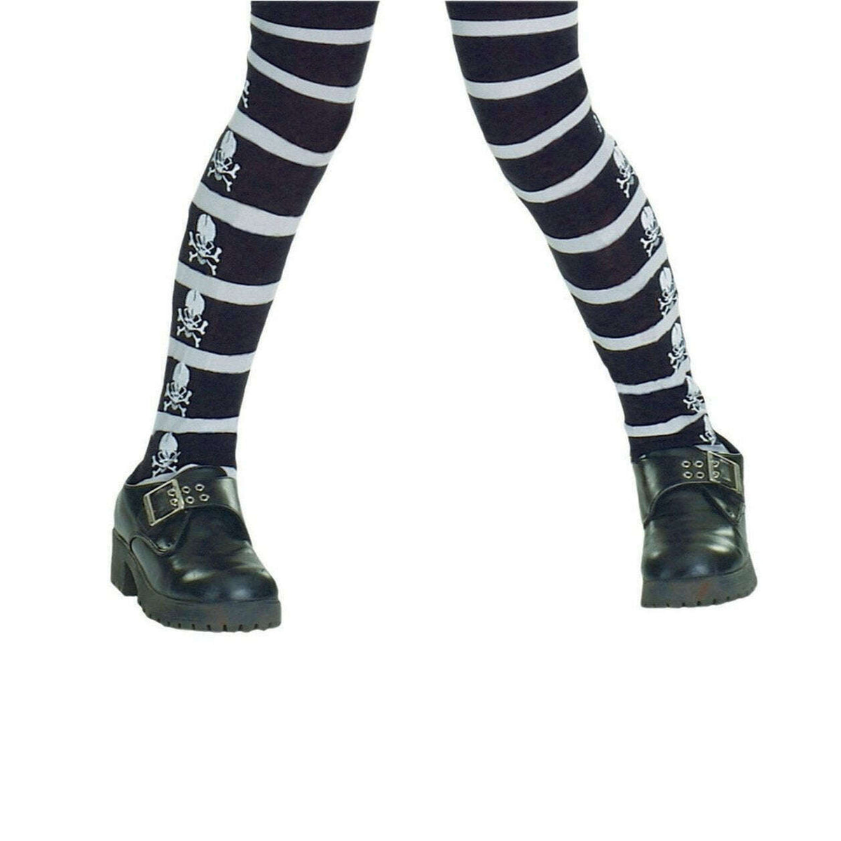 Child Black & White Skull And Crossbones Tights