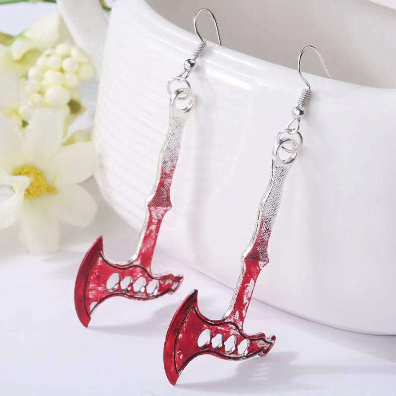 Chop Shop Bloody Axe Earrings