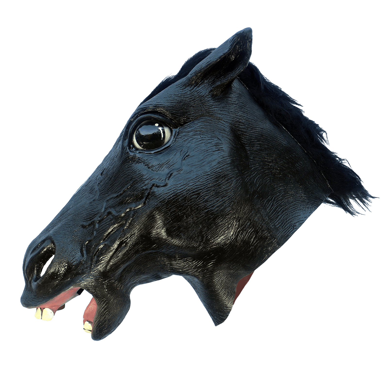 Classic Black Horse Latex Mask