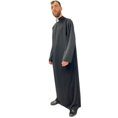 Classic Black Priest Robe Adult Costume