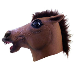 Classic Brown Horse Latex Mask