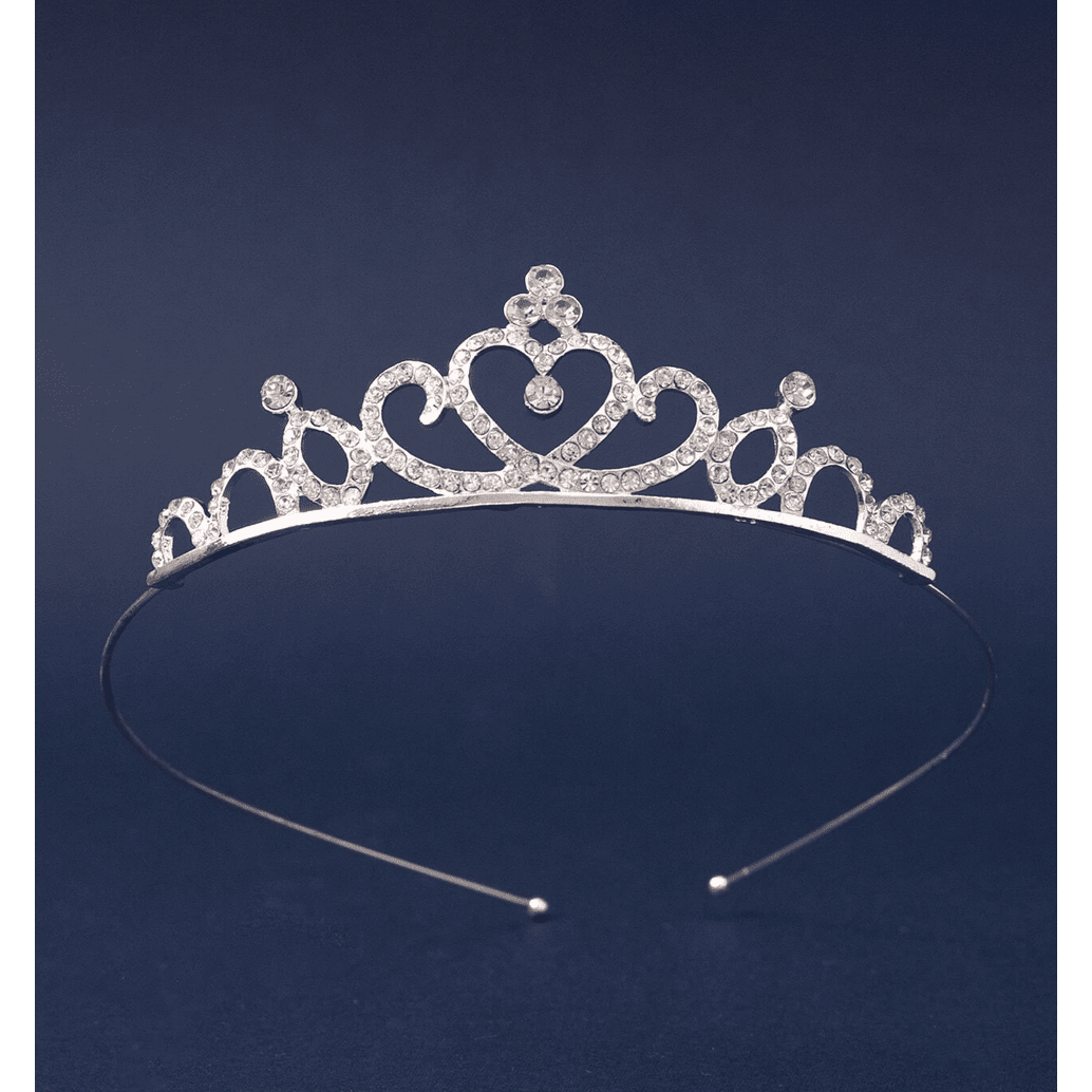 Classic Heart Shaped Silver Tiara