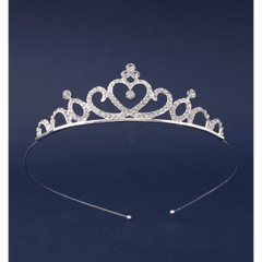 Classic Heart Shaped Silver Tiara